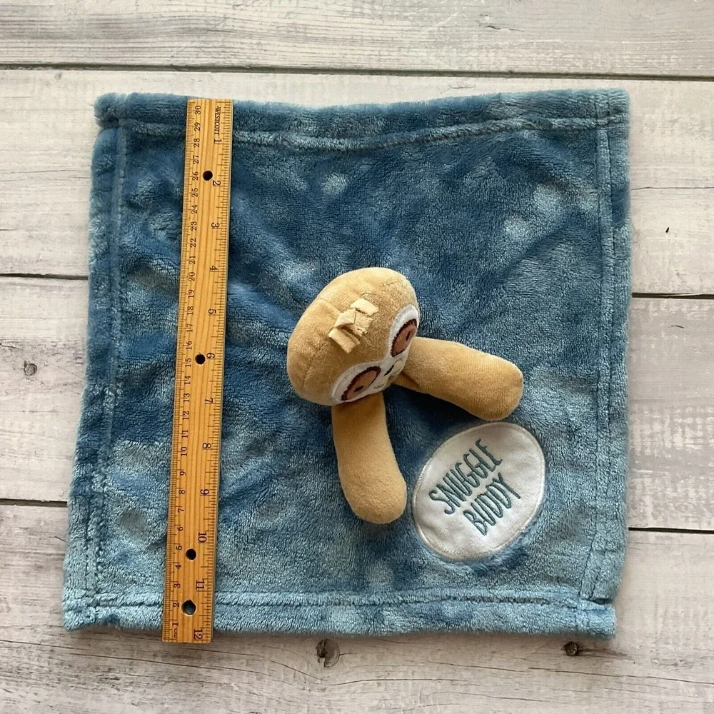 Snuggle Buddy Sloth Lovey Plush Baby Security Blanket Blue